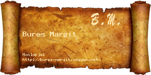 Bures Margit névjegykártya